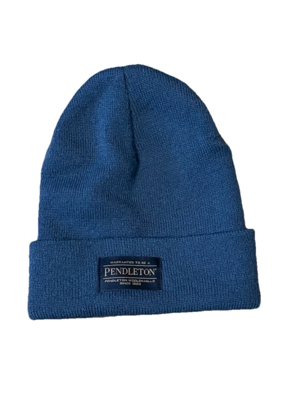 Pendleton Classic Knit Cuffed Beanie One Size Blue Watch Cap Hat